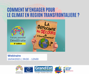 Comment m'engager pour le climat en région transfrontalière?